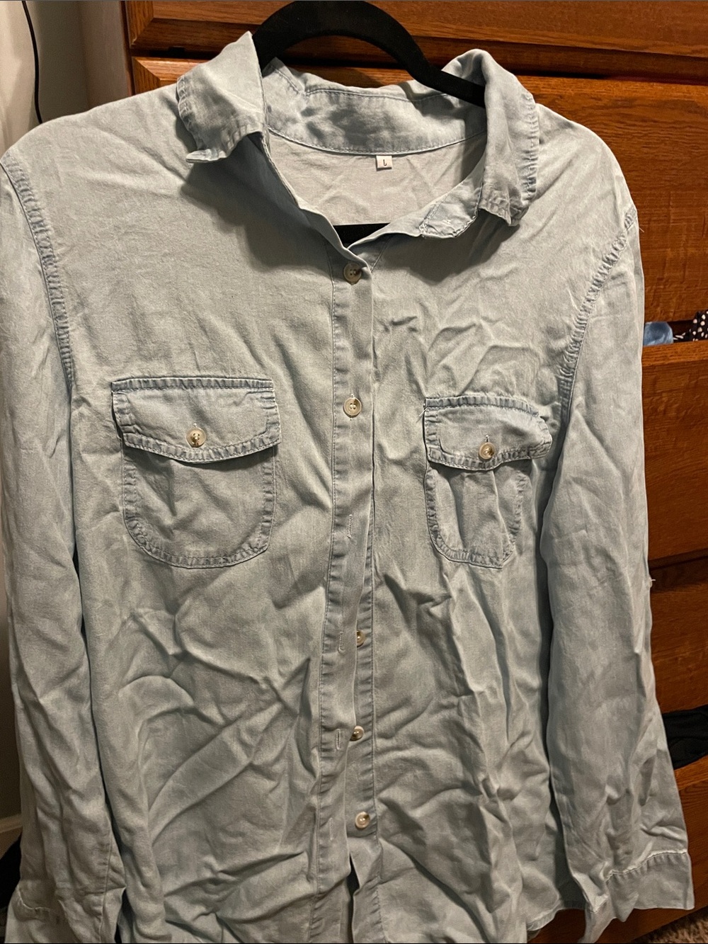 Light Blue Men's Button-Up Shirt